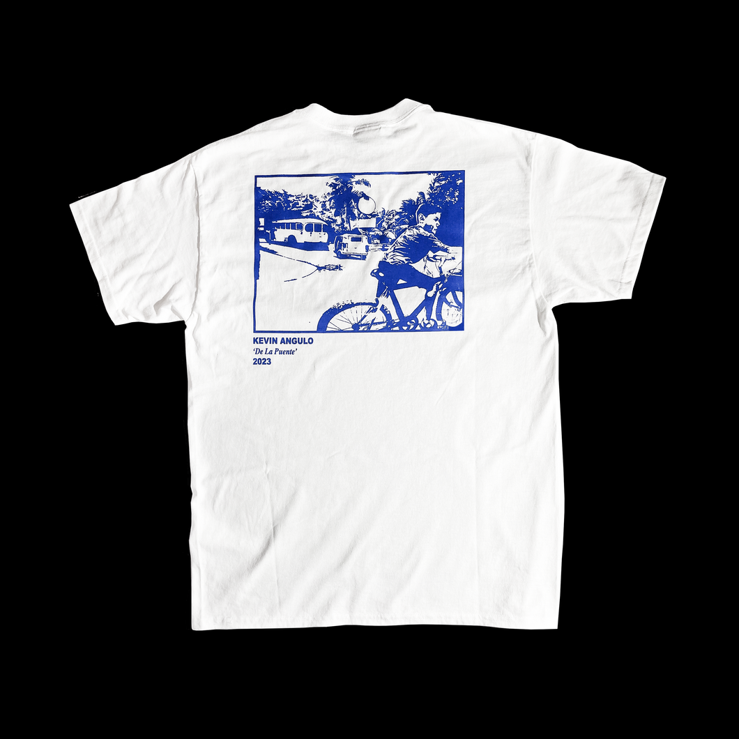 'DE LA PUENTE' (WHITE/ROYAL BLUE) TEE